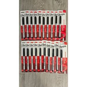 20x Sharpie Ultra Fine Black Ink Markers Brand New